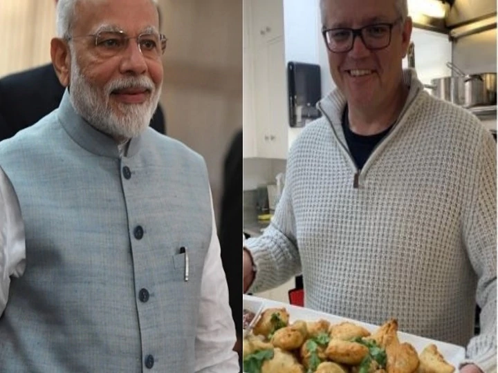 australian-pm-scott-morrison-tweets-picture-with-self-made-samosa;-‚looks-delicious,‘-pm-modi-responds